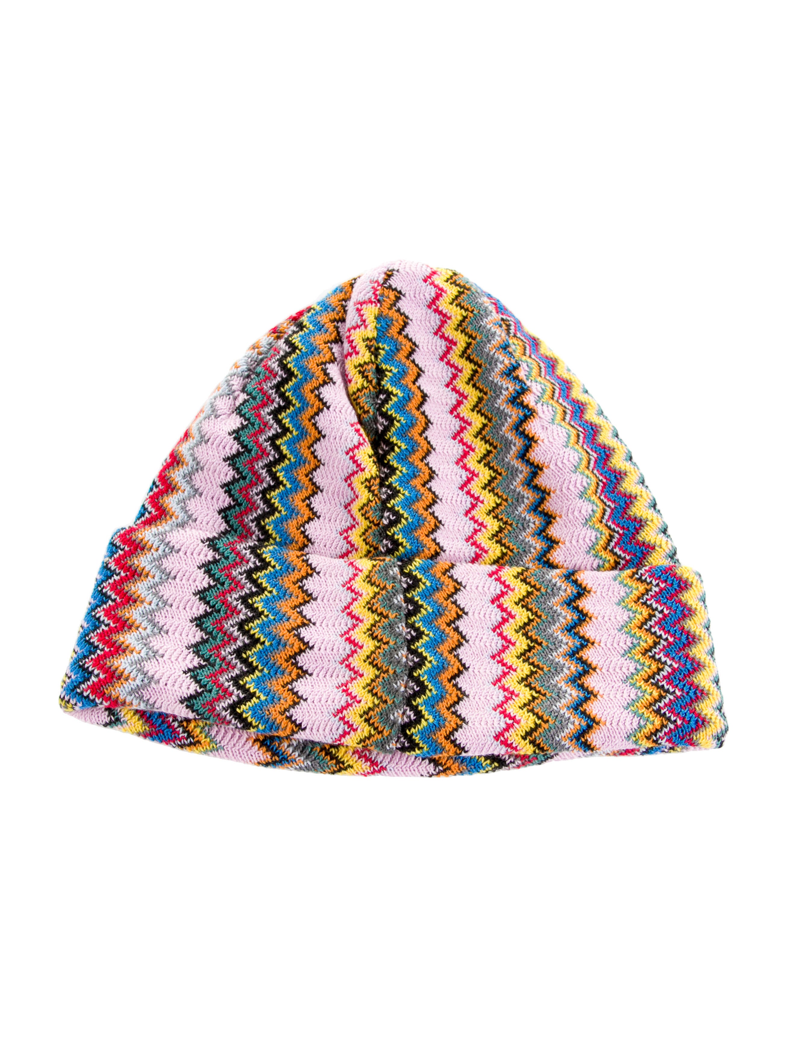 Missoni Wool Blend Beanie - Purple Hats, Accessories - MIS145624