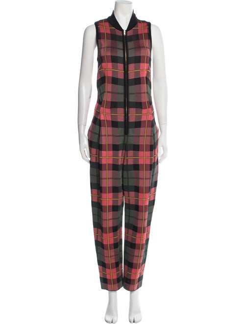 M Missoni Plaid Print Mock Neck Jumpsuit