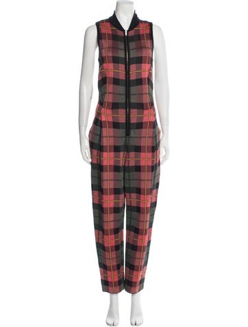 M Missoni Jumpsuits and Rompers Plaid Print Mock Neck Jumpsuit Us4, It40 | S