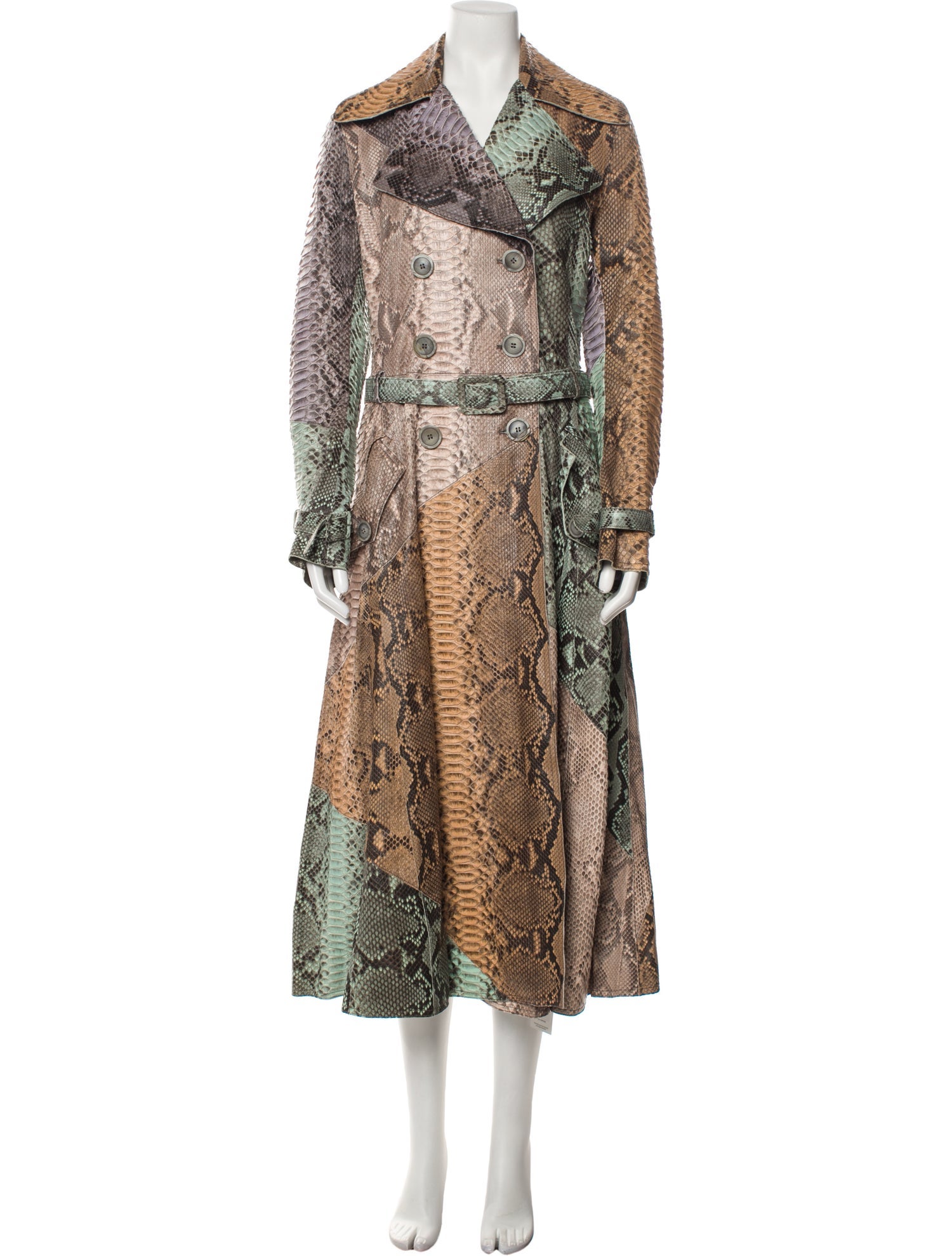 Missoni Python Animal Print Trench Coat