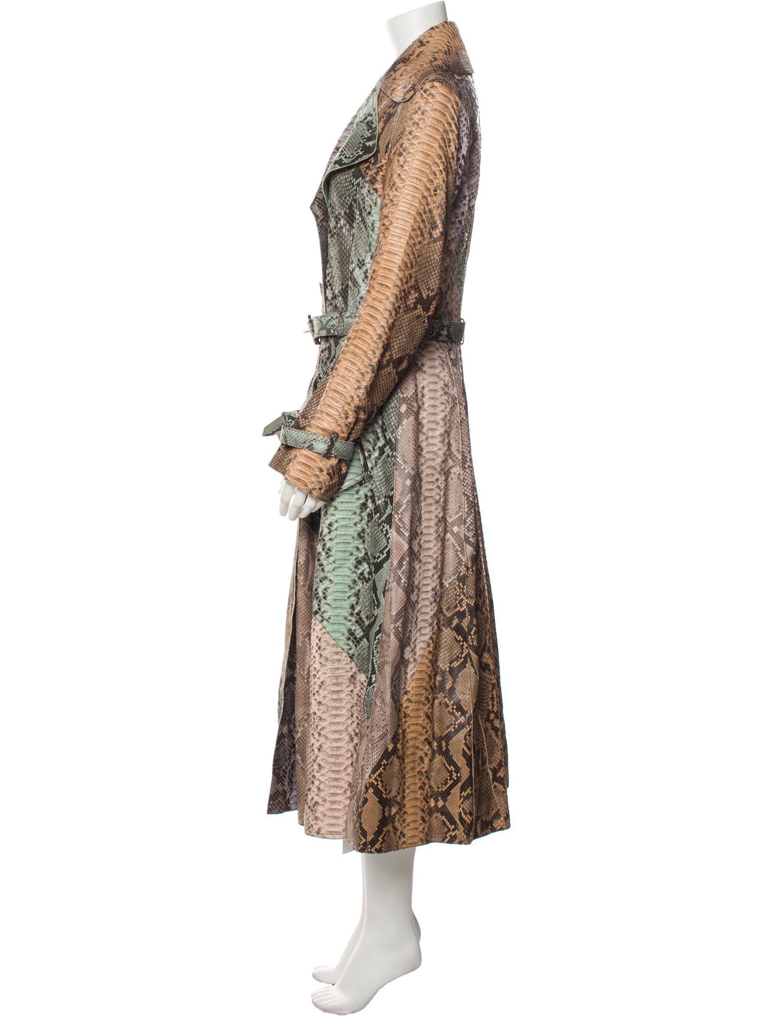 Missoni Python Animal Print Trench Coat