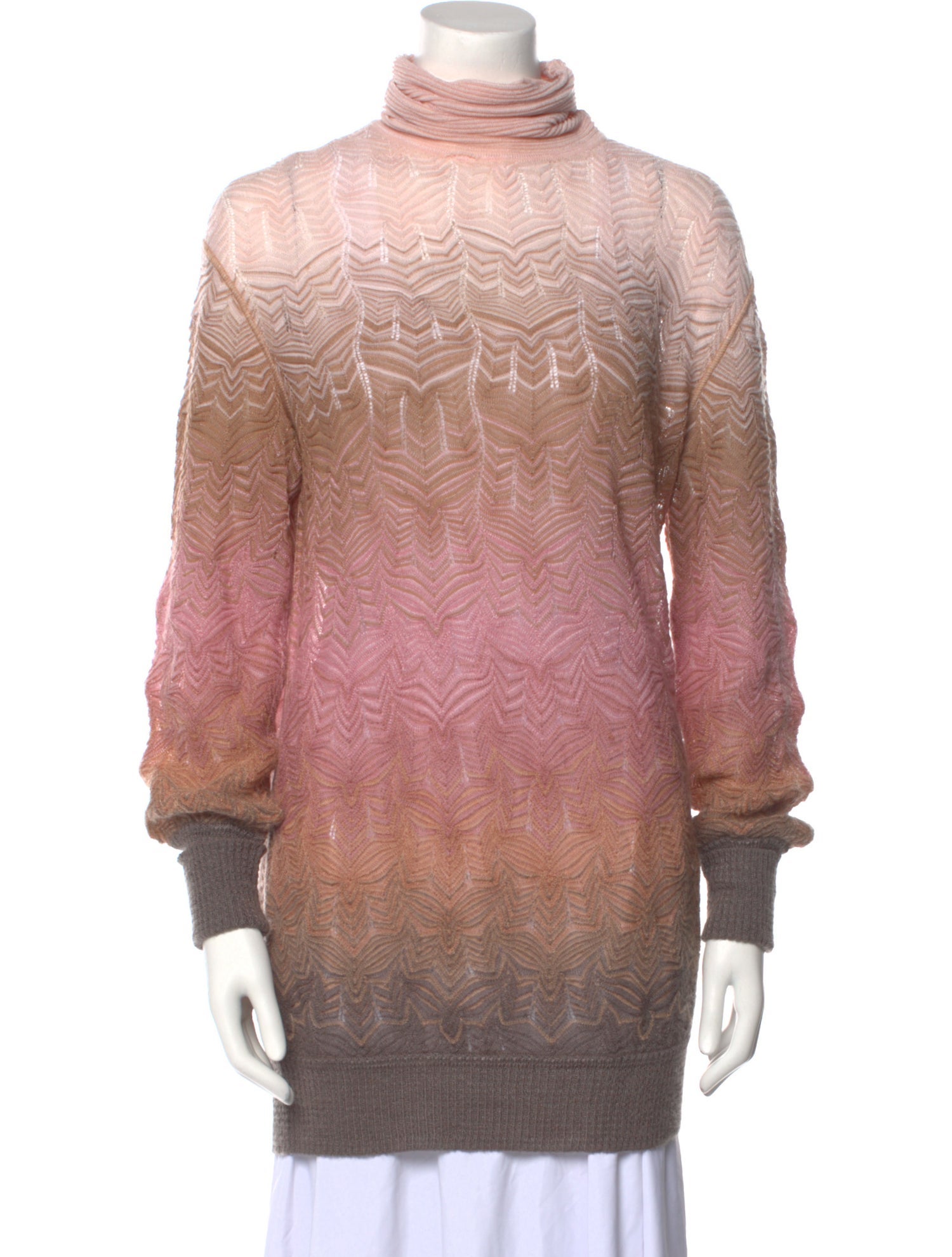 Missoni Tie-Dye Print Turtleneck Sweater