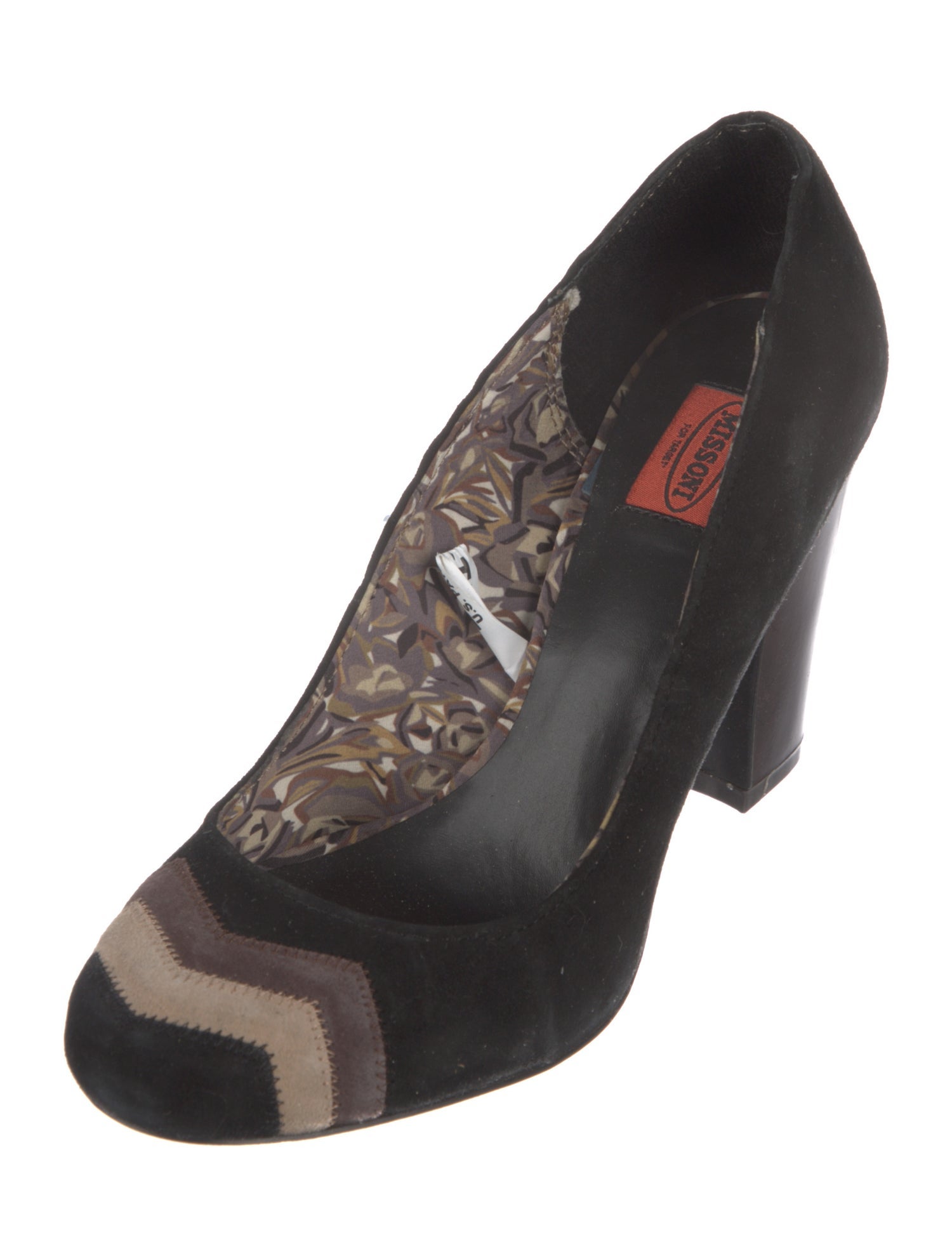 Missoni Suede Colorblock Pattern Pumps