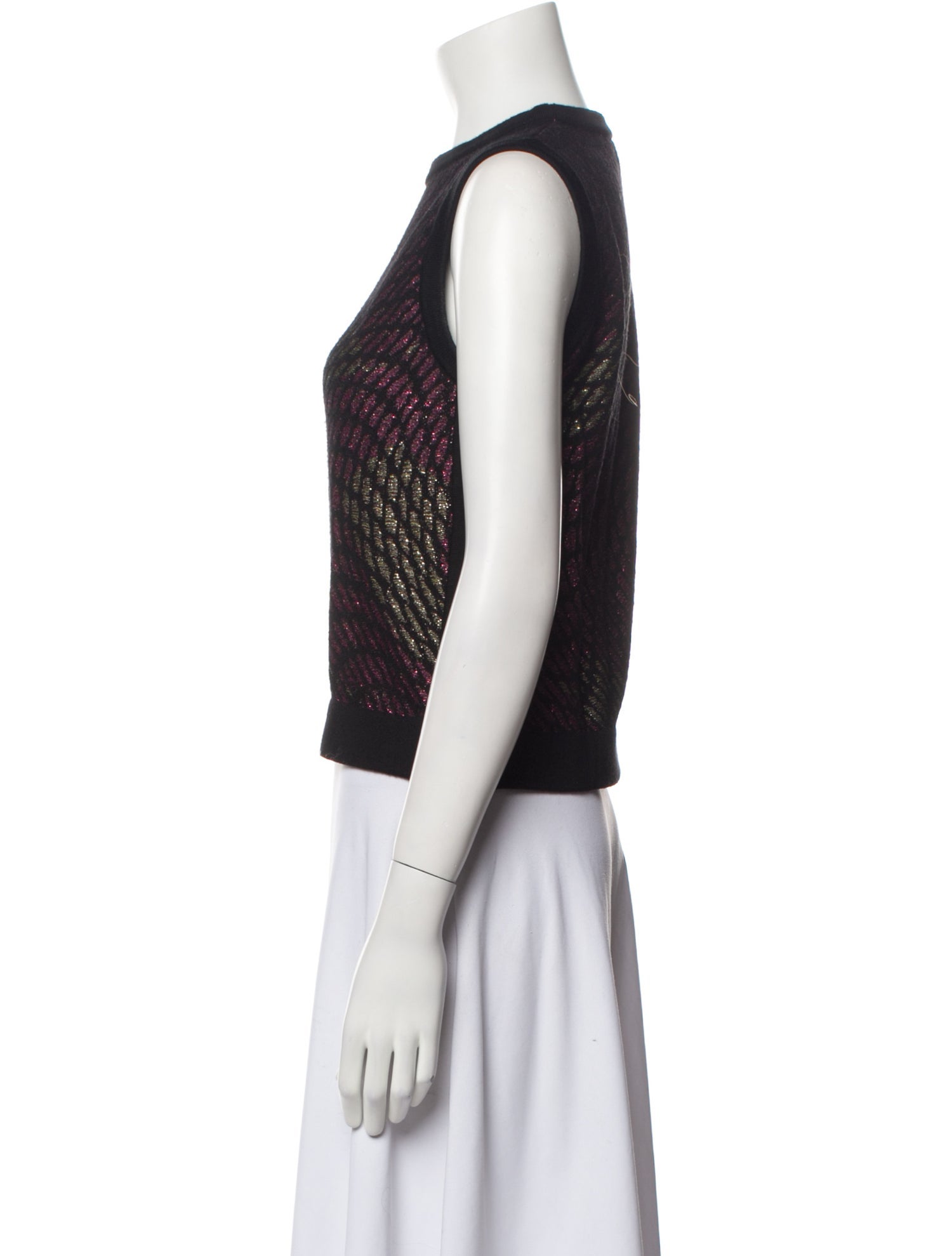 Missoni Crew Neck Sleeveless Crop Top
