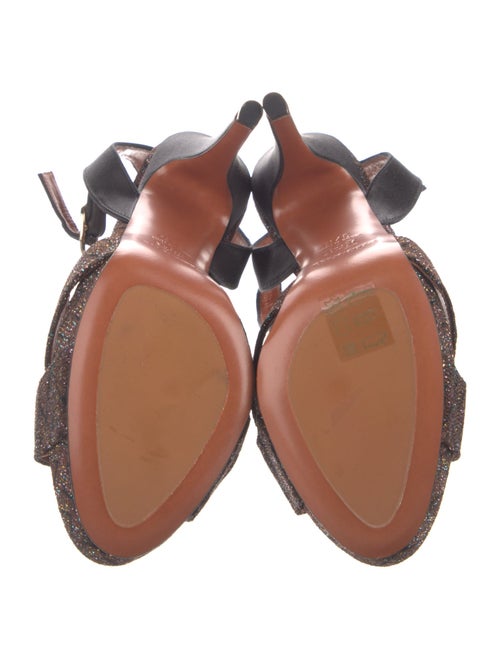 Missoni Printed Glitter Accents T-Strap Sandals