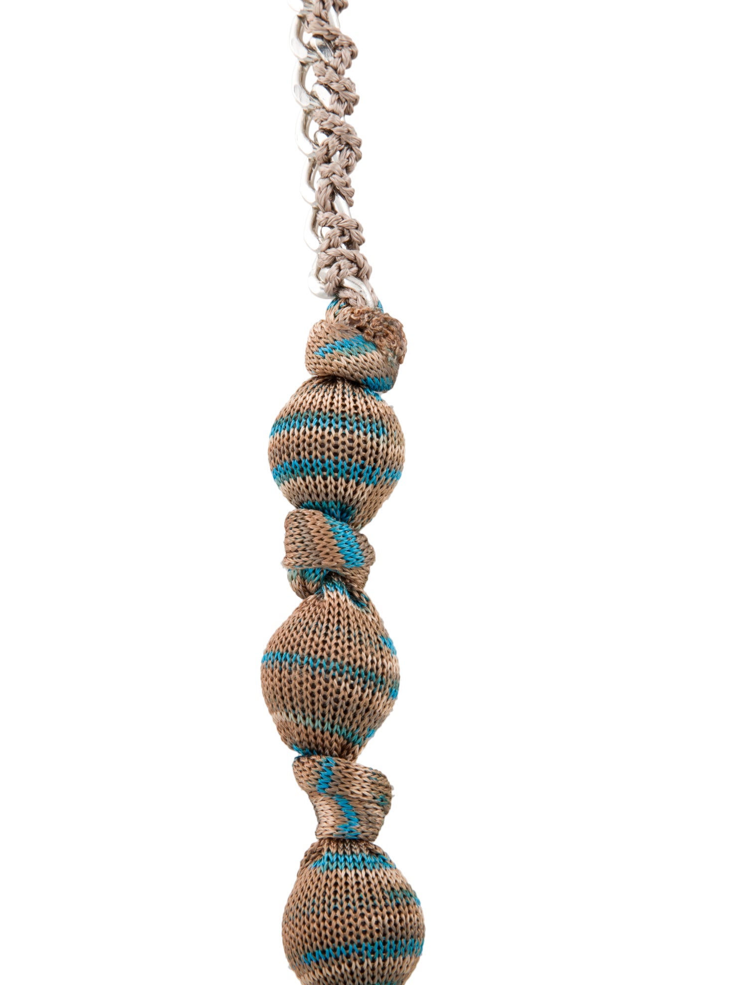 Missoni Fabric Knitted Bead Chain Necklace