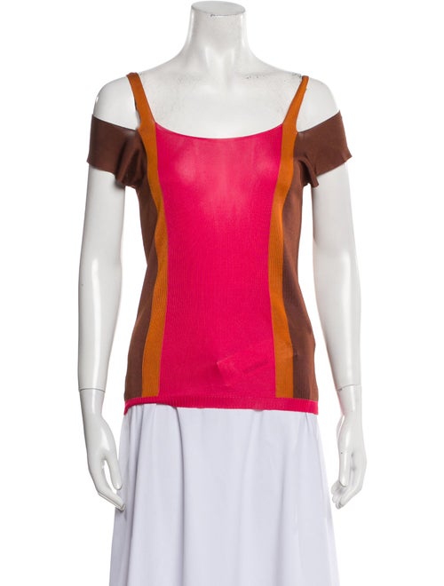Missoni Colorblock Pattern Square Neckline Top