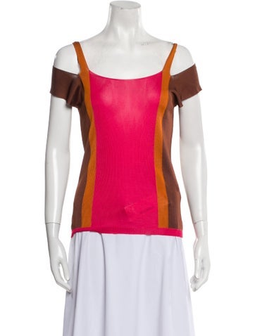 Missoni Tops Colorblock Pattern Square Neckline Top M