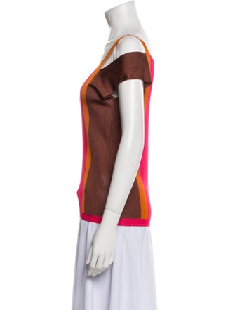 Missoni Colorblock Pattern Square Neckline Top