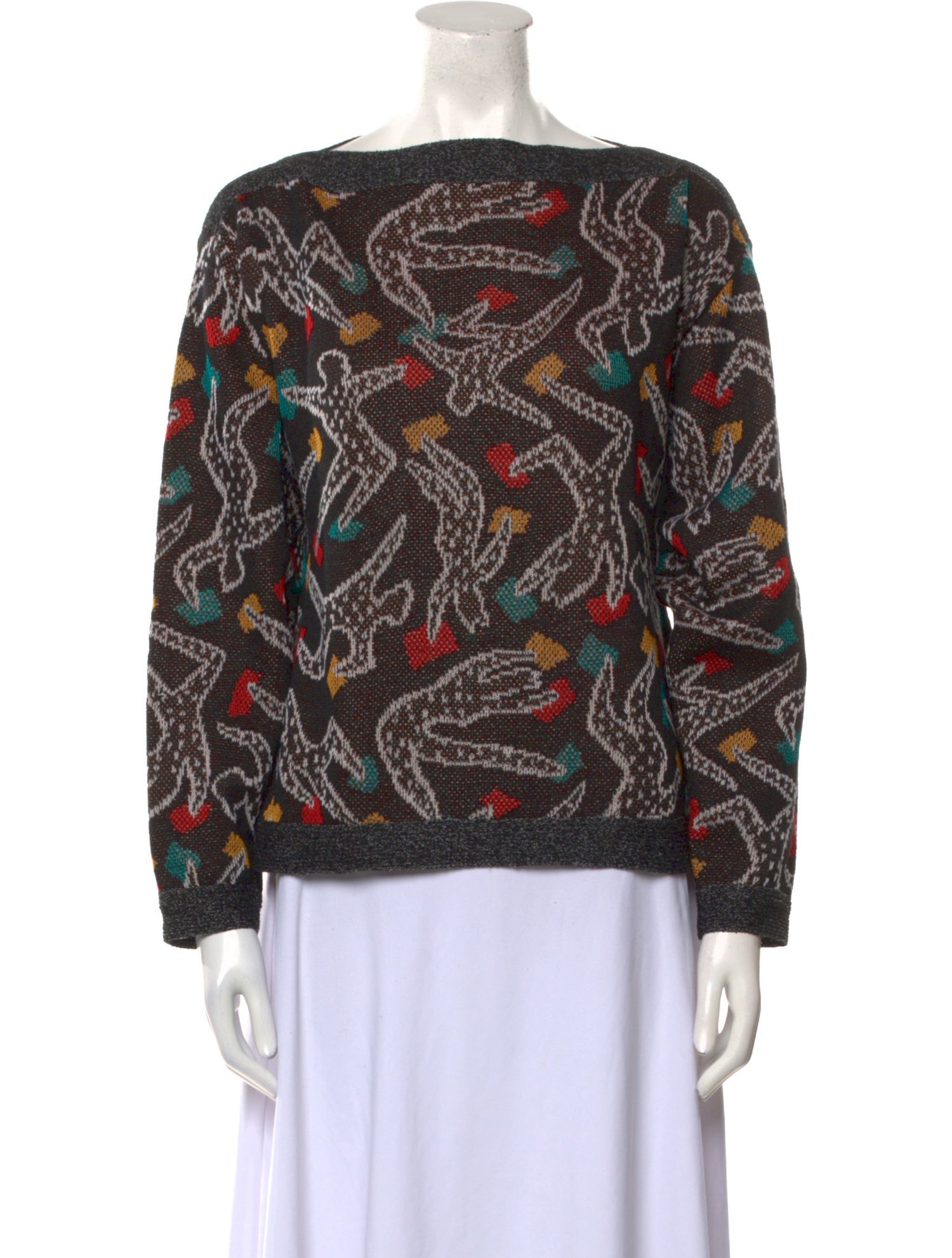 Missoni Printed Bateau Neckline Sweater