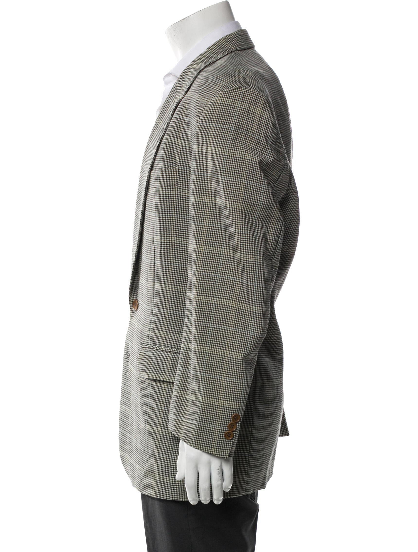 Missoni Virgin Wool Houndstooth Print Sport Coat
