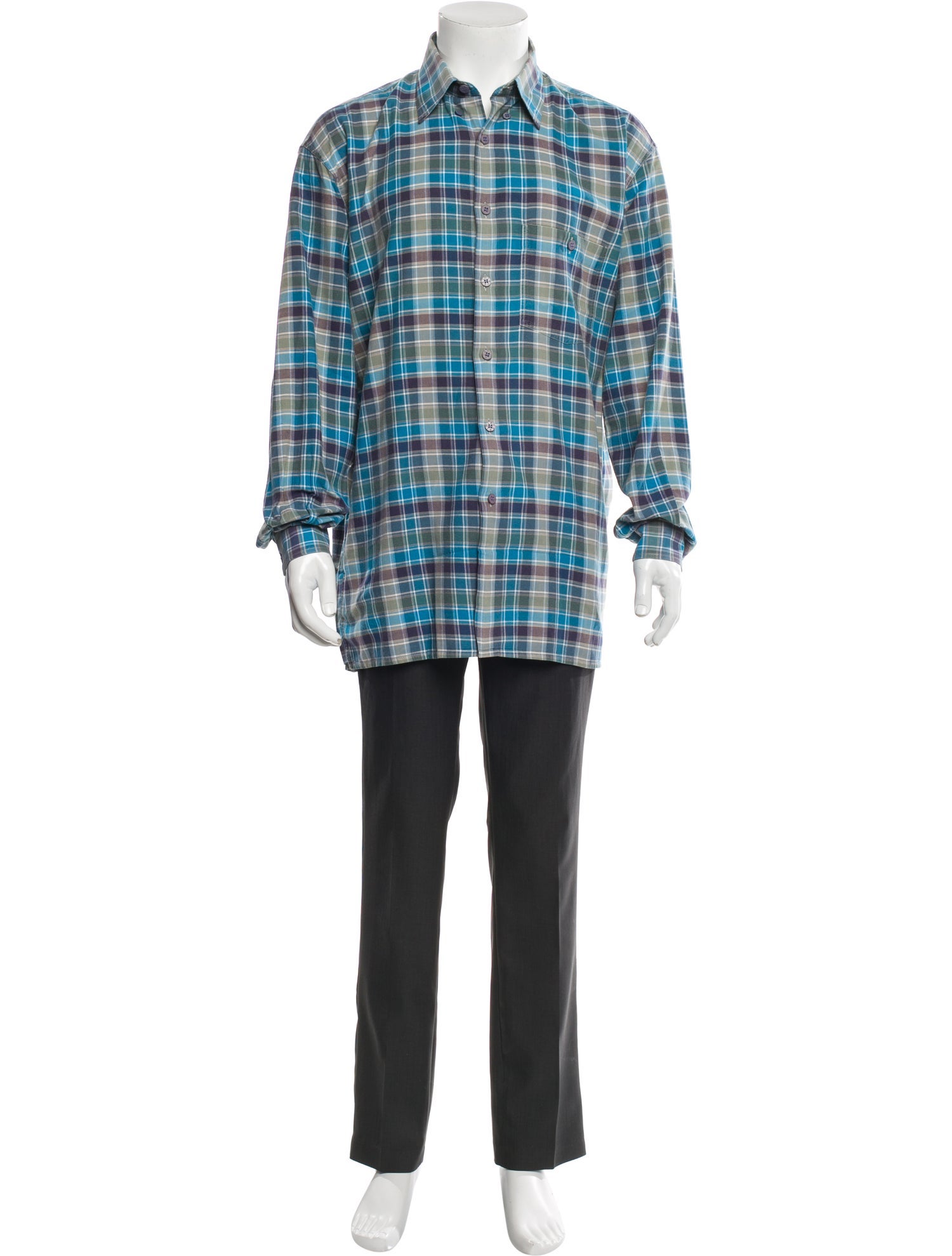 Missoni Plaid Print Long Sleeve Shirt
