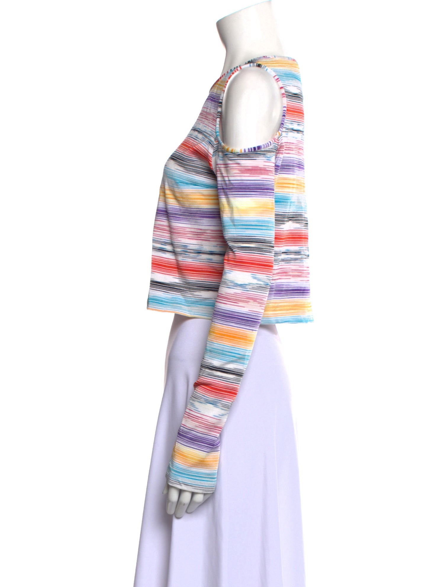 Missoni Striped Crew Neck Crop Top