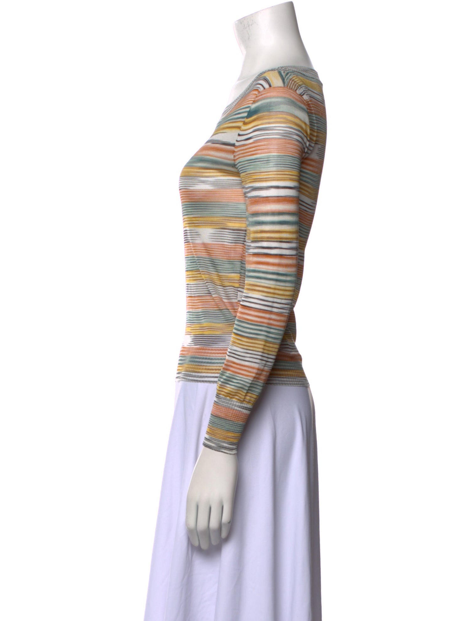 Missoni Striped Bateau Neckline Top