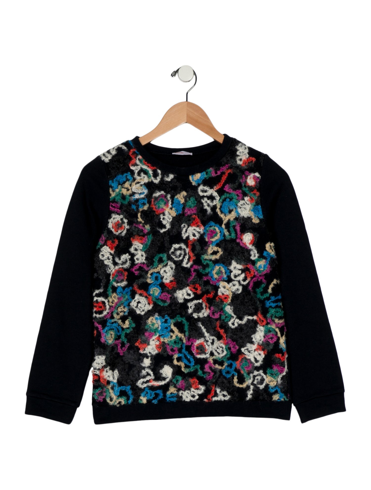 Missoni Kids Girls' Blue and Multicolor Embellished Sweatshirt