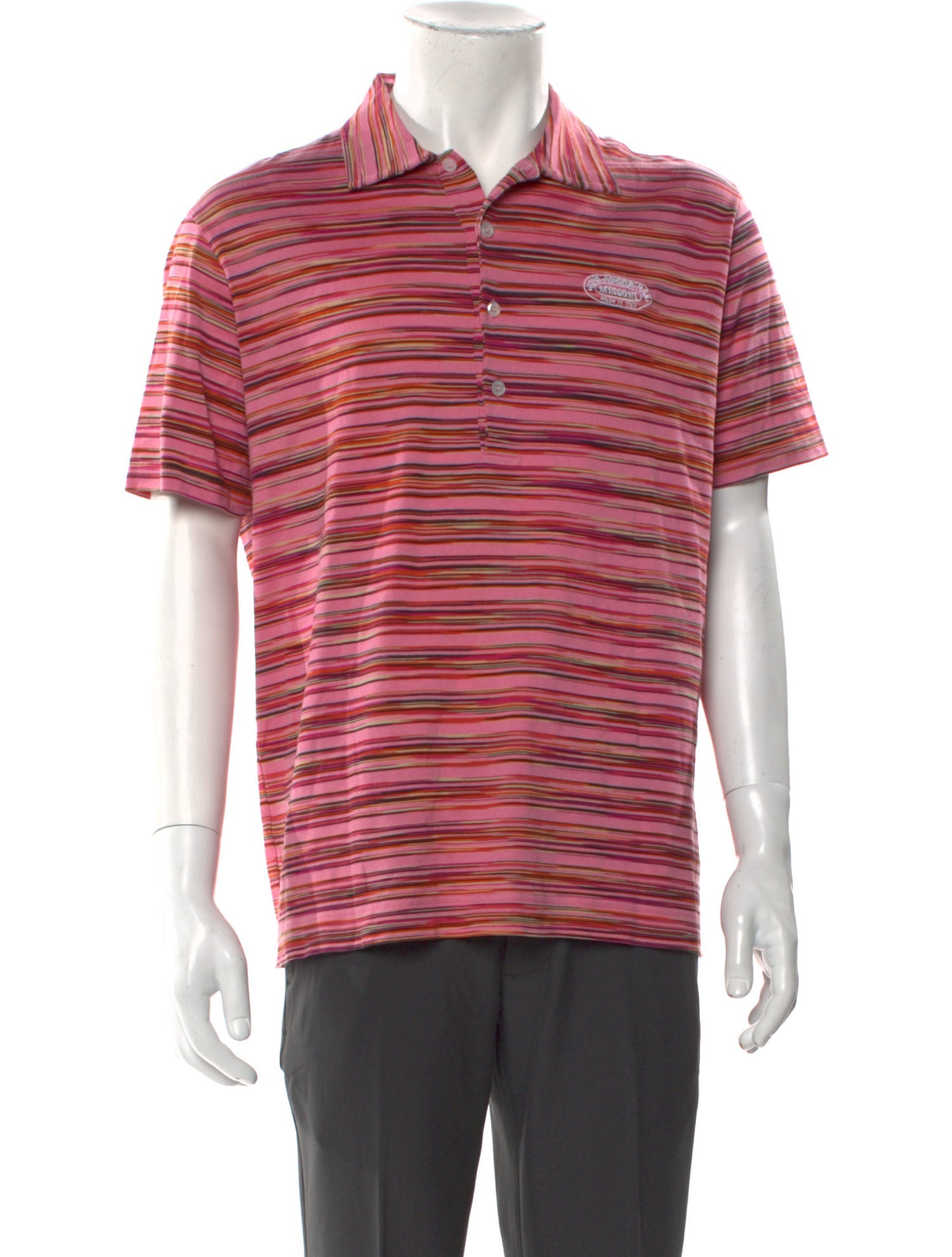 Missoni Striped Collar Polo Shirt
