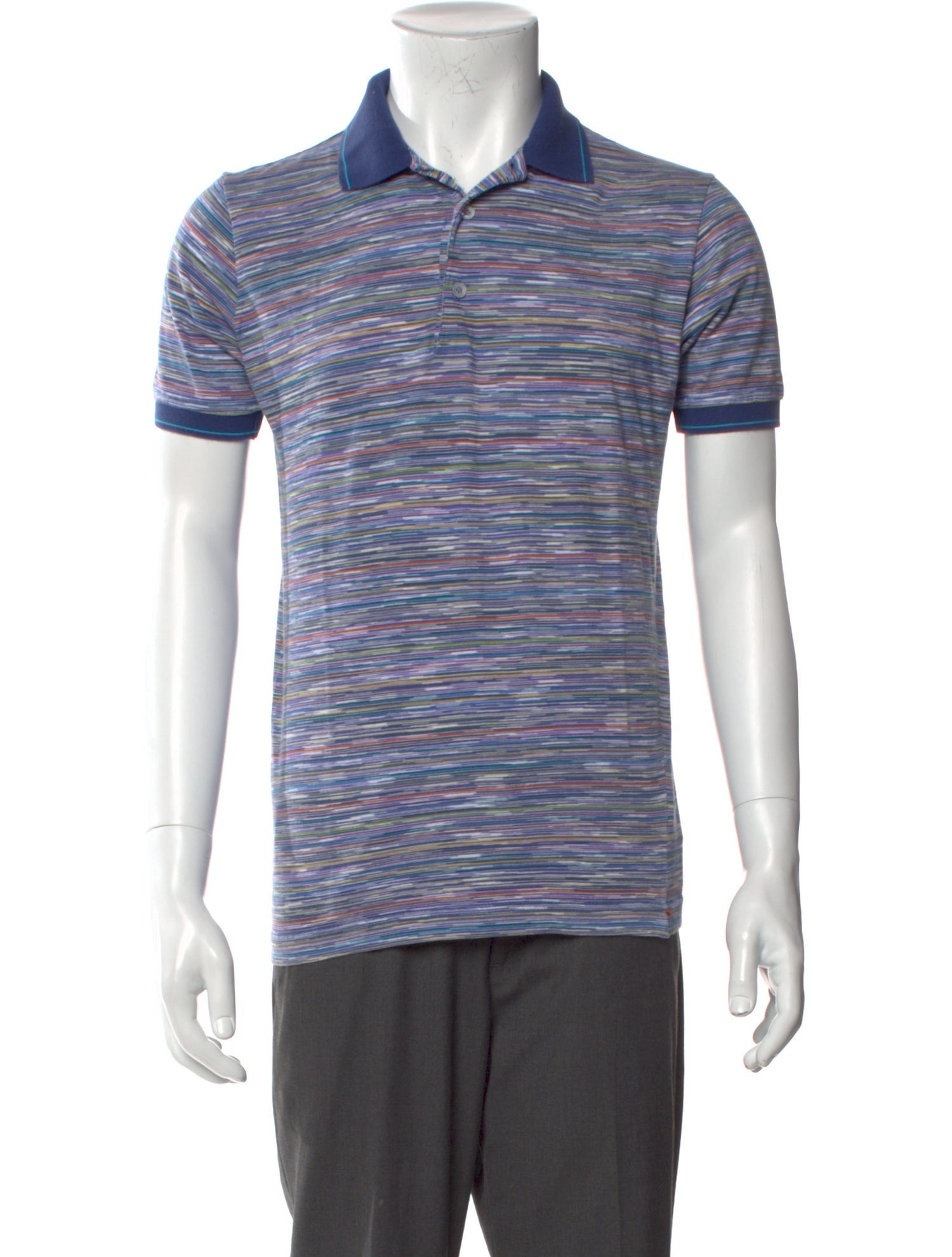 Missoni Striped Collar Polo Shirt