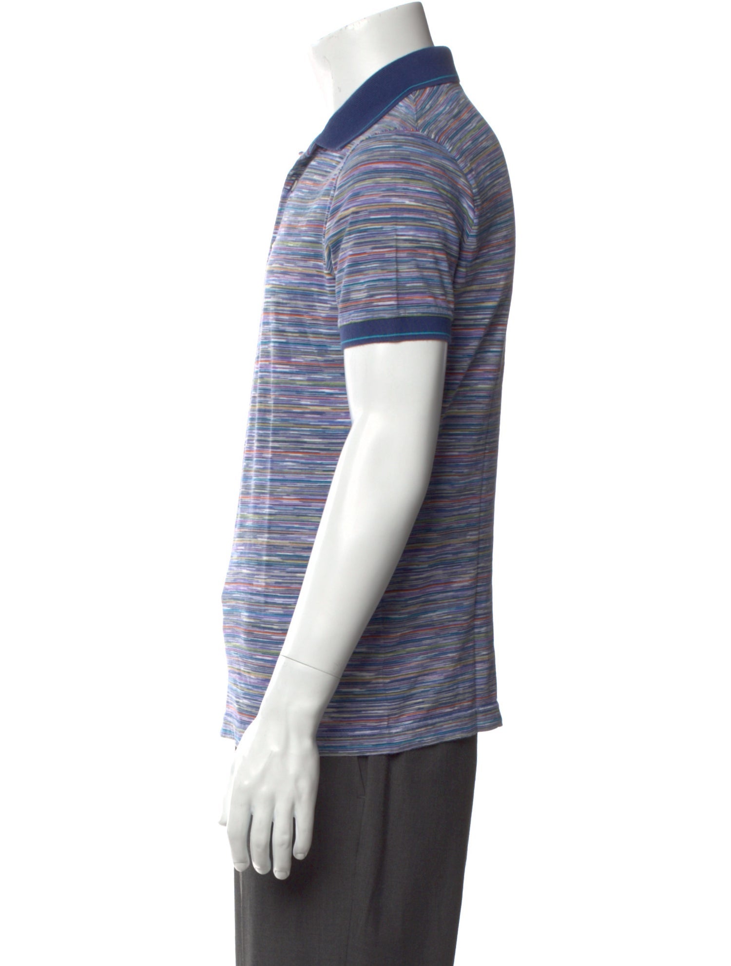 Missoni Striped Collar Polo Shirt