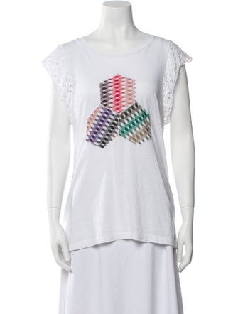Missoni Graphic Print Bateau Neckline T-Shirt