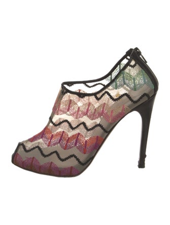 Missoni Mesh Printed T-Strap Pumps