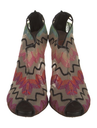 Missoni Mesh Printed T-Strap Pumps