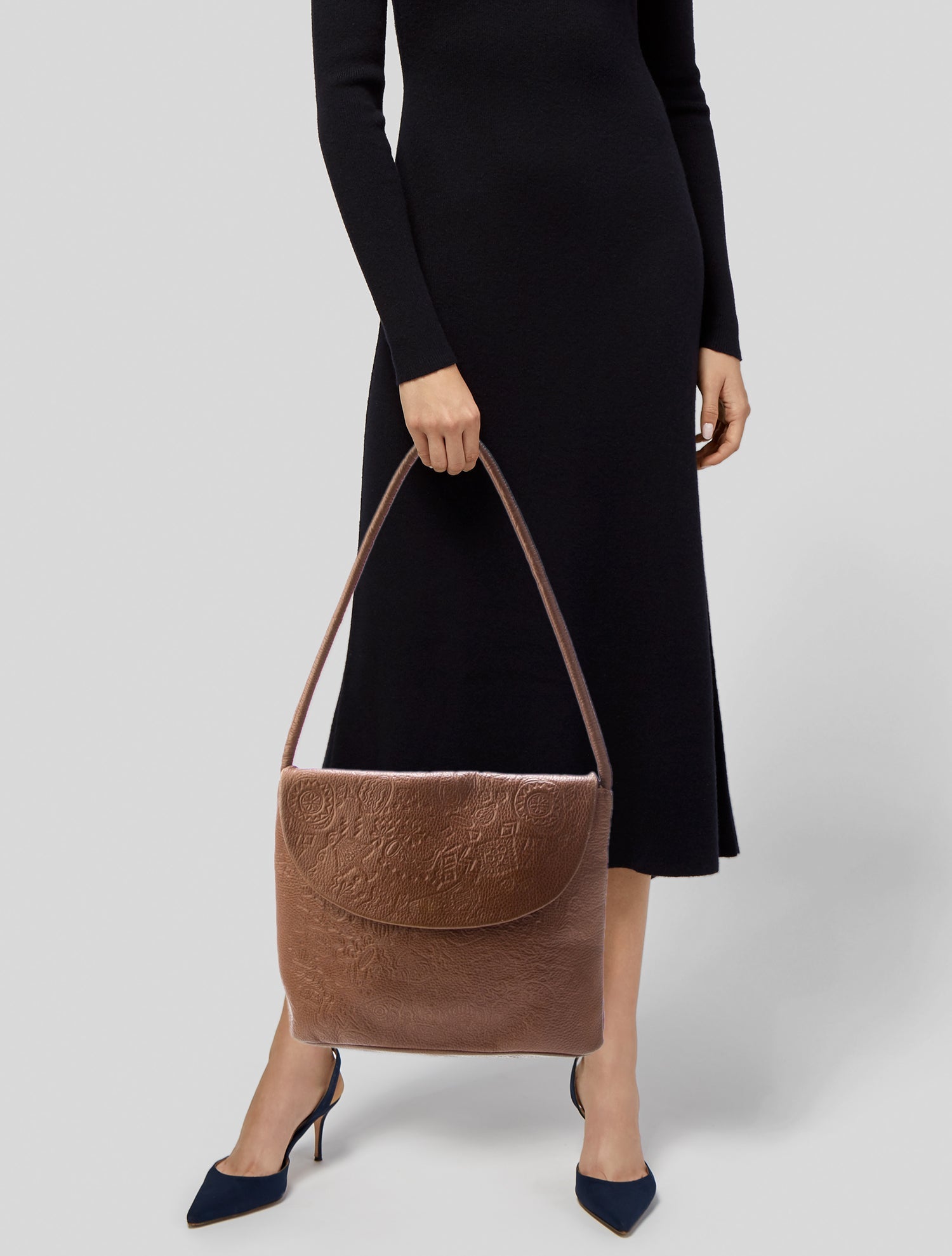 Missoni Embossed Leather Shoulder Bag