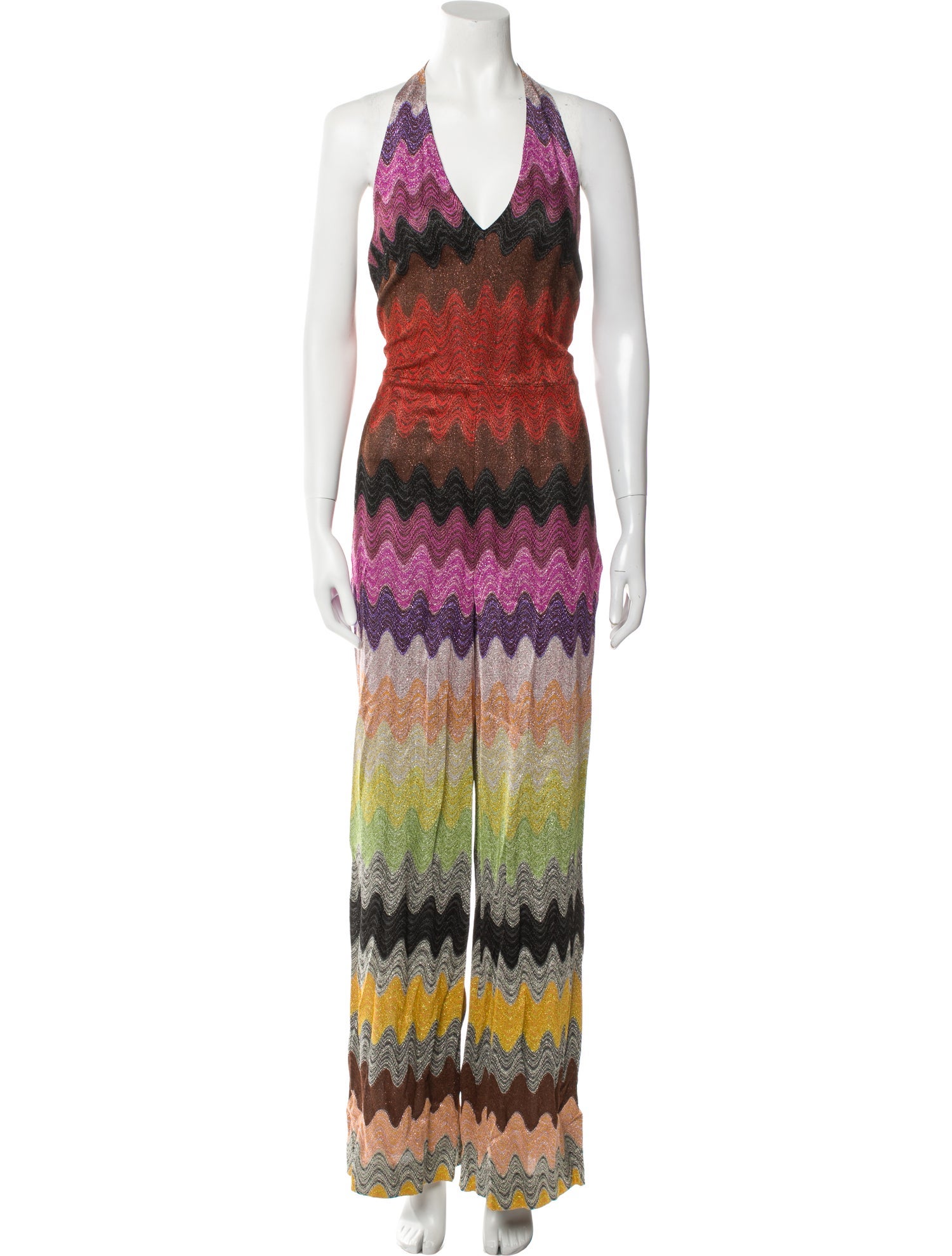 Missoni Striped V-Neck Jumpsuit w/ Tags