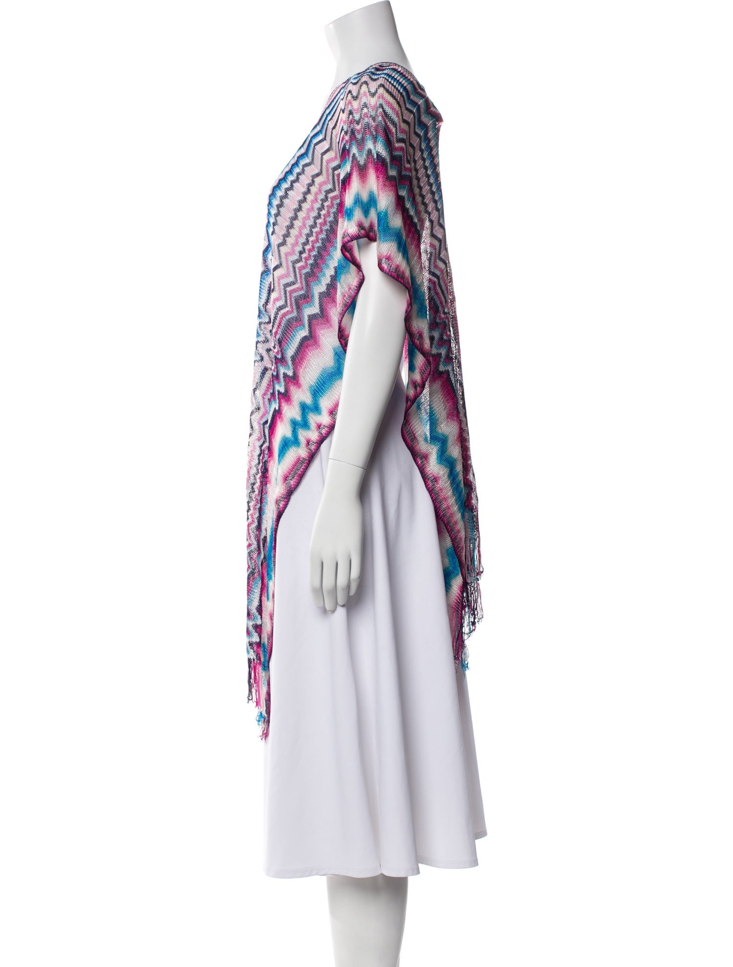 Missoni Striped Fringe Trim Accent Cover-Up