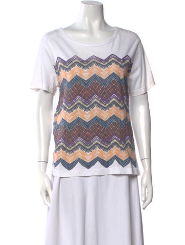 Missoni Tops Printed Scoop Neck T-Shirt M