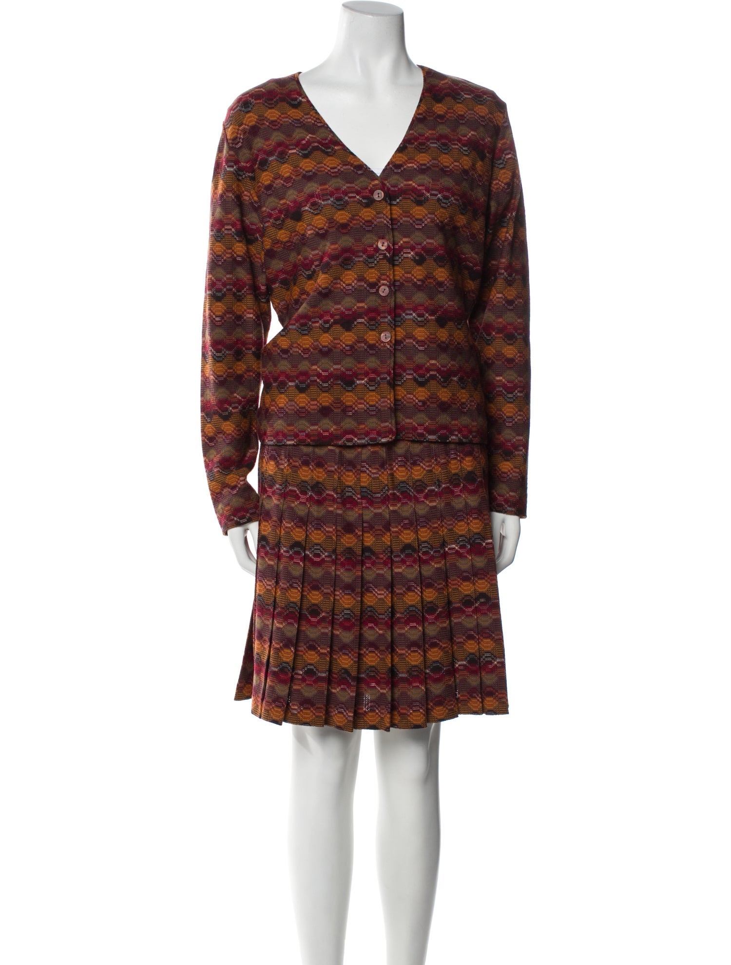 Missoni Wool Printed Skirt Suit