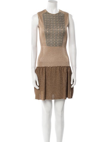 Missoni Dresses Colorblock Pattern Mini Dress XS