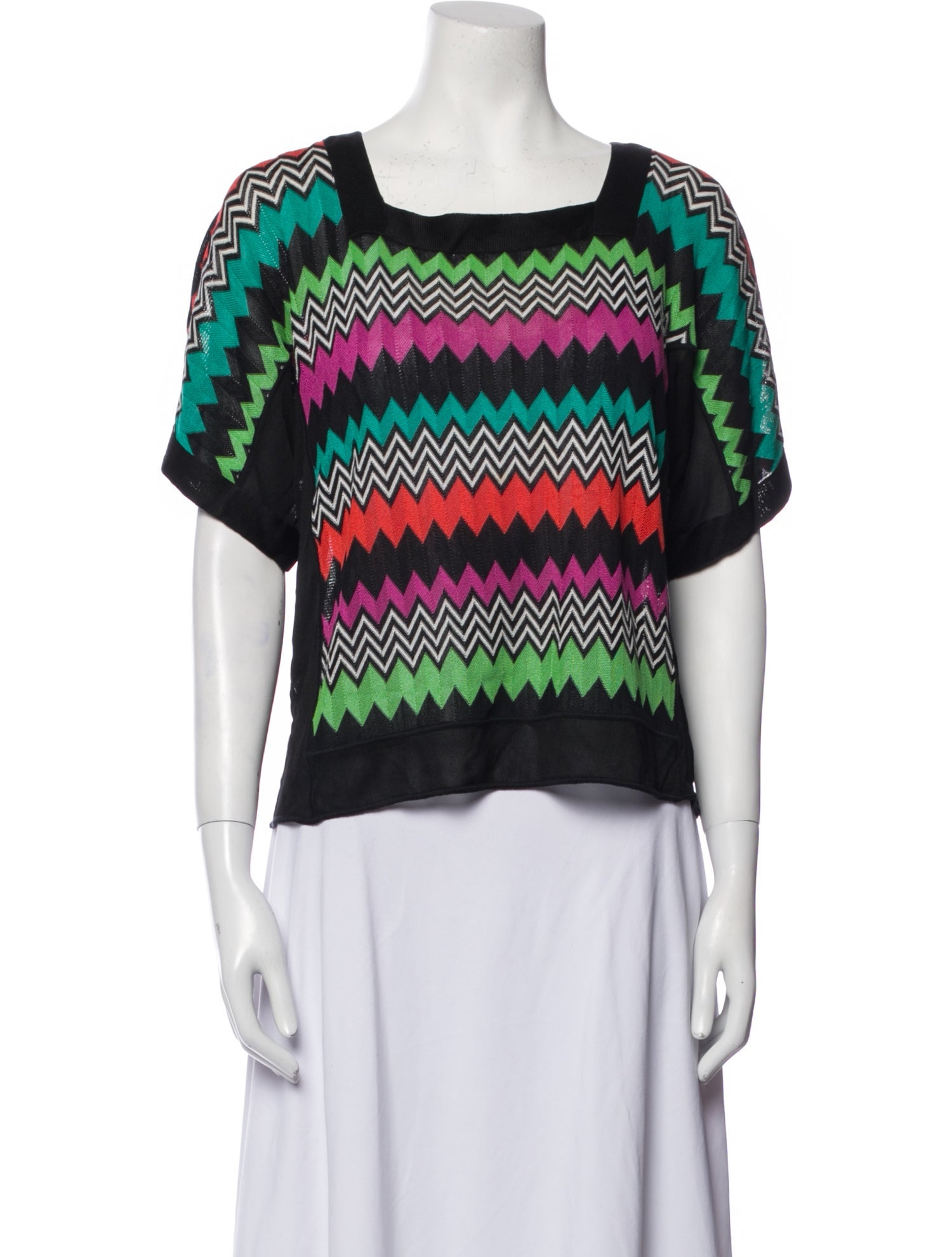 Missoni Striped Square Neckline Crop Top