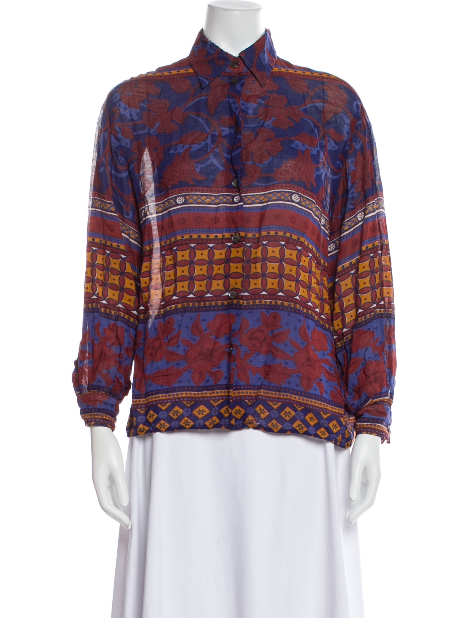 Missoni Linen Printed Button-Up Top