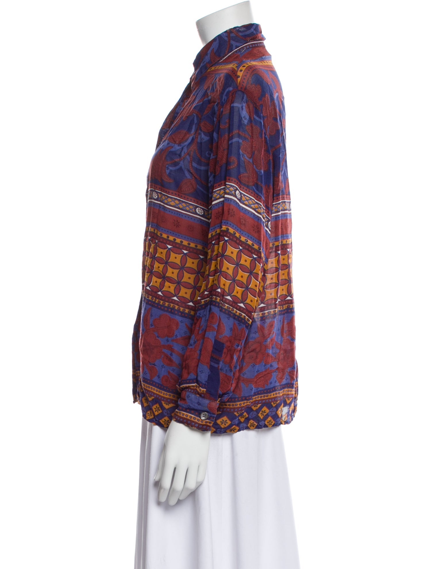 Missoni Linen Printed Button-Up Top