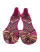 Missoni Missoni Pink Printed Flat Sandals