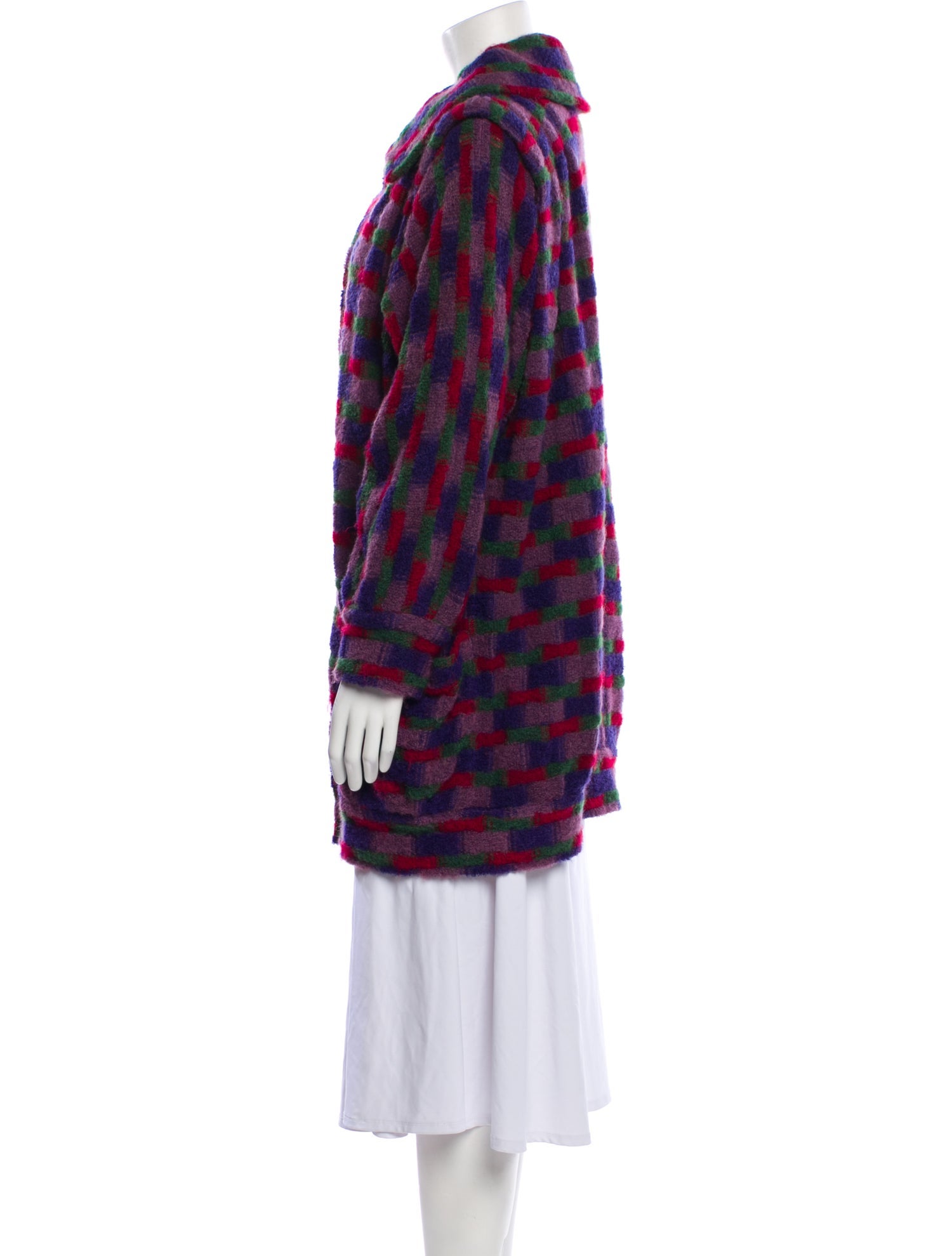 Missoni Mohair Plaid Print Coat