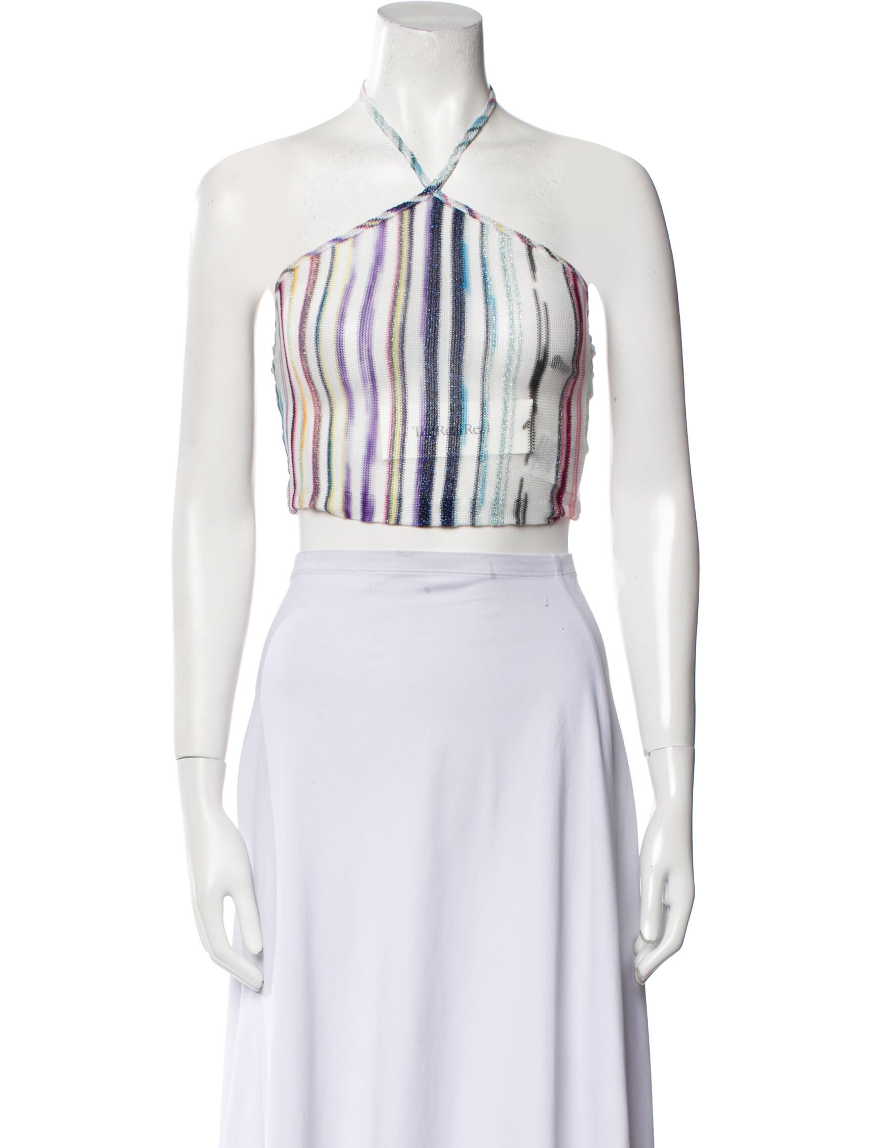 Missoni Striped Halterneck Crop Top