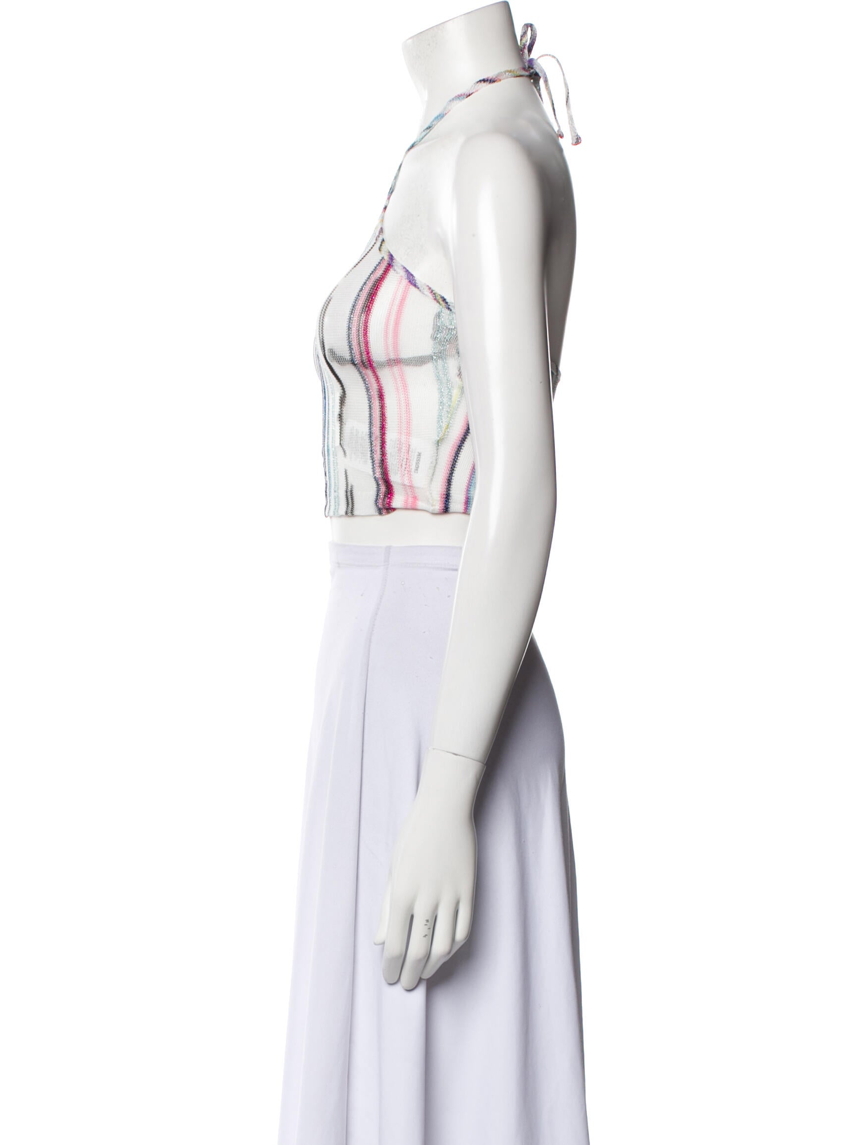 Missoni Striped Halterneck Crop Top