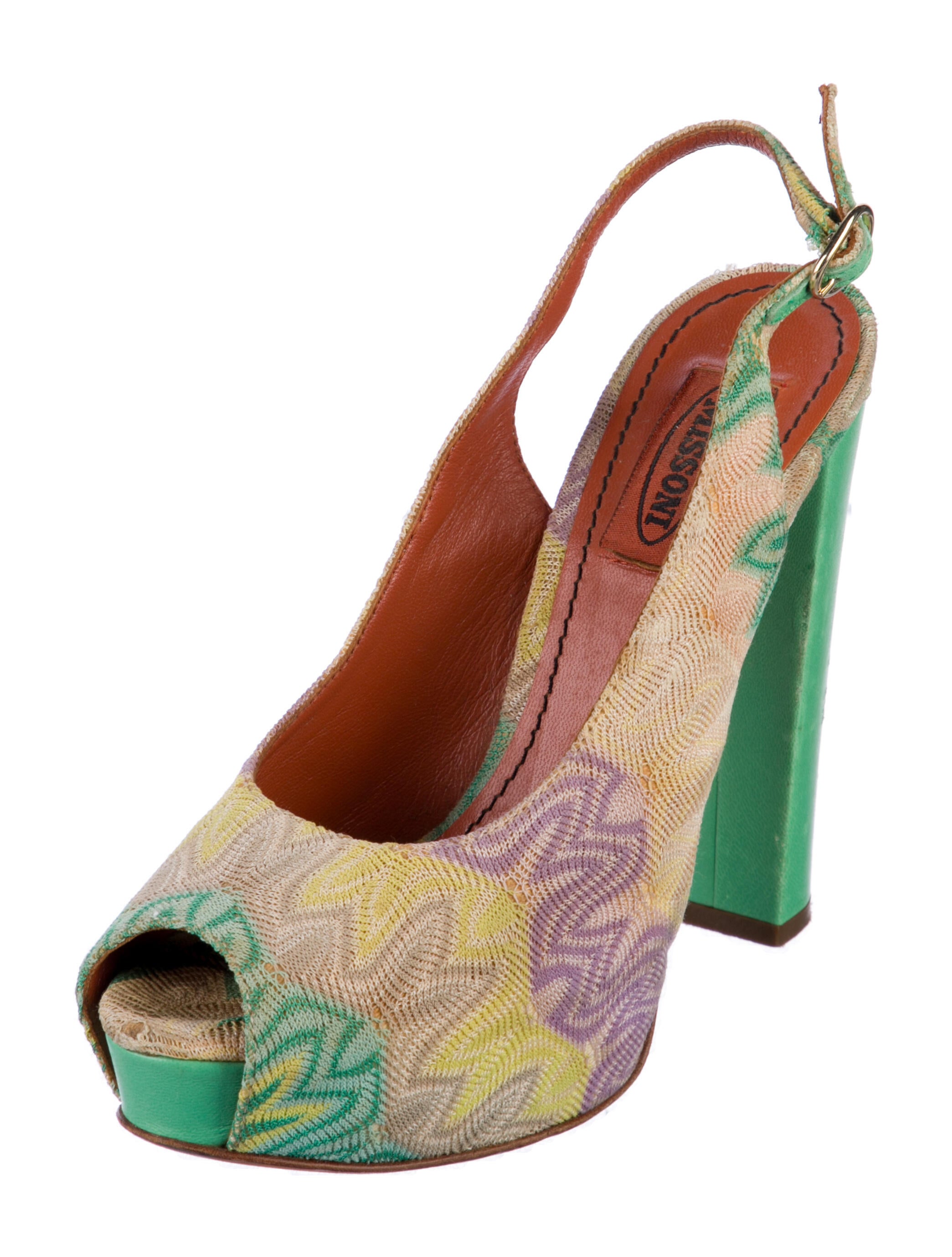 Missoni Canvas Printed Slingback Pumps