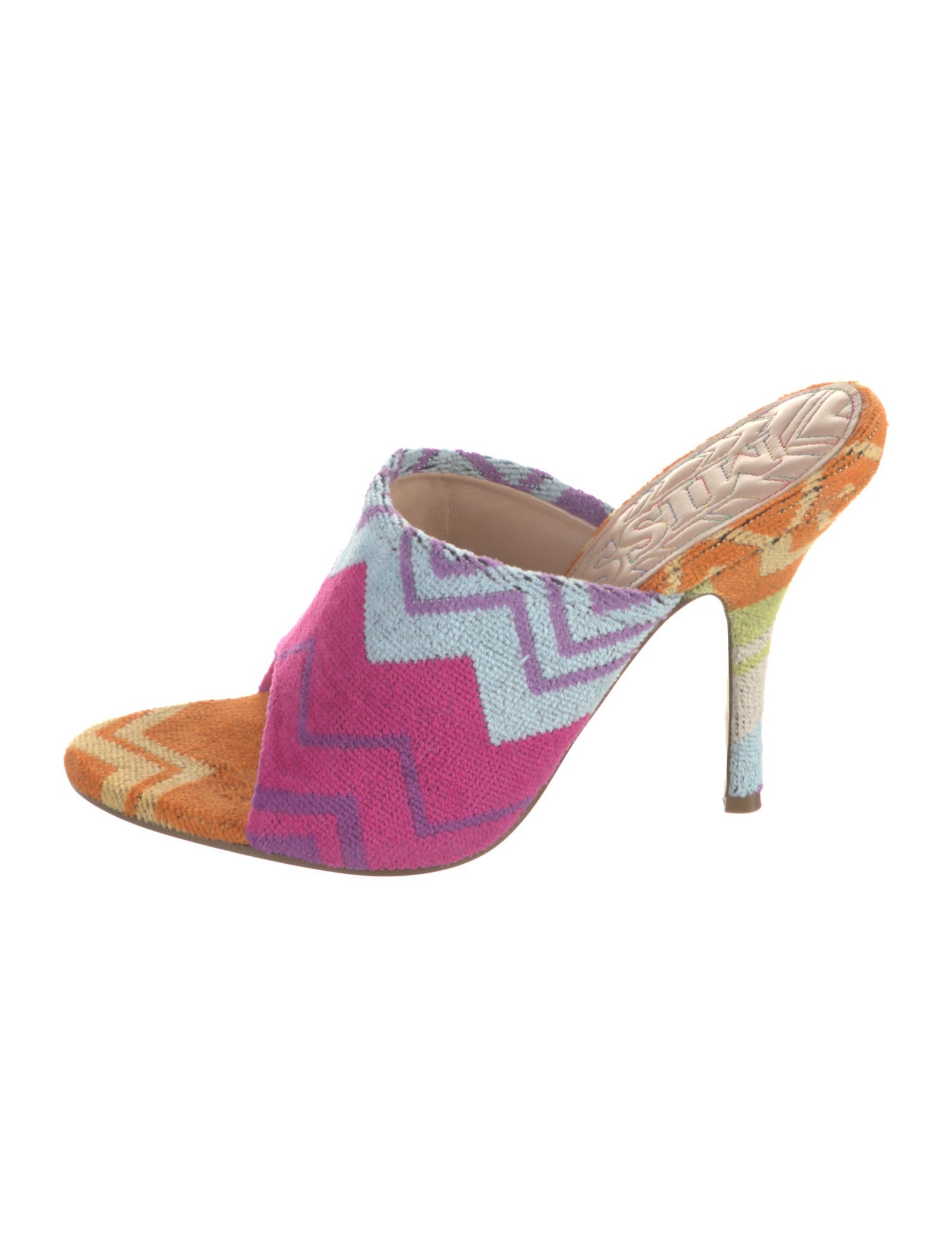 Missoni Terry Cloth Colorblock Pattern Slides w/ Tags