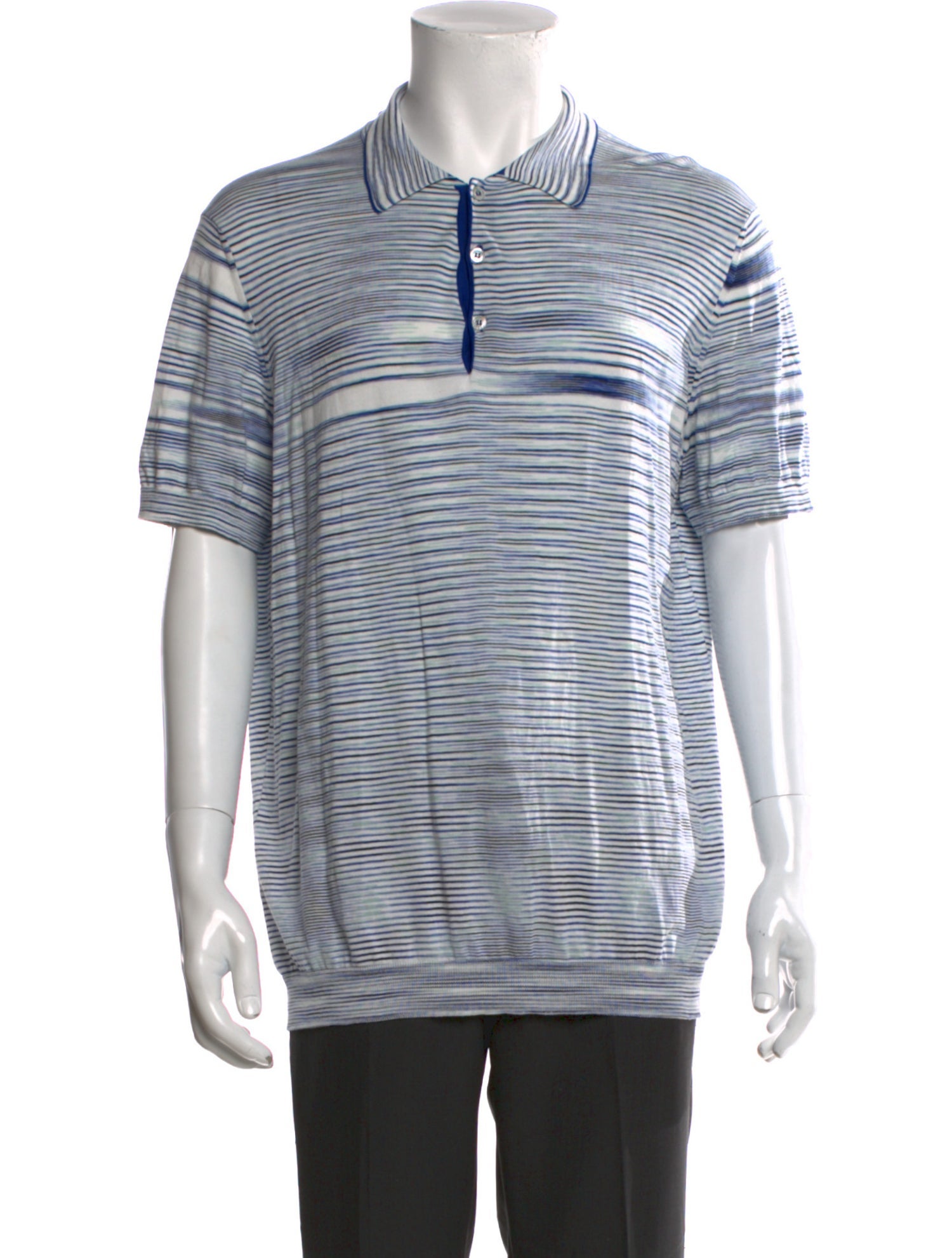 Missoni Striped Crew Neck Polo Shirt