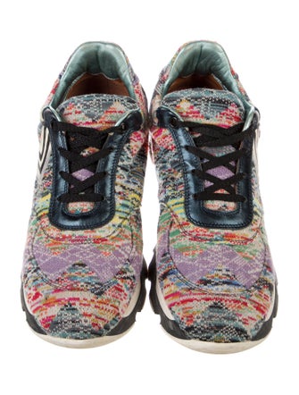 Missoni Printed Leather Trim Embellishment Athletic Sneakers