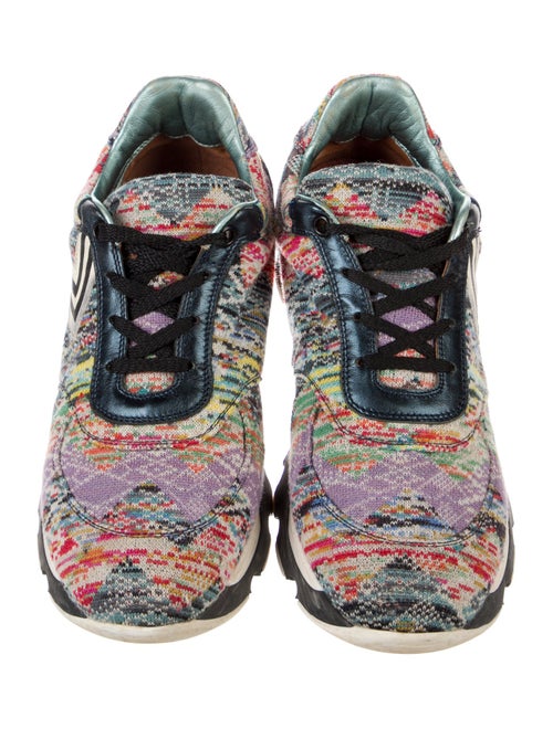 Missoni Printed Leather Trim Embellishment Athletic Sneakers