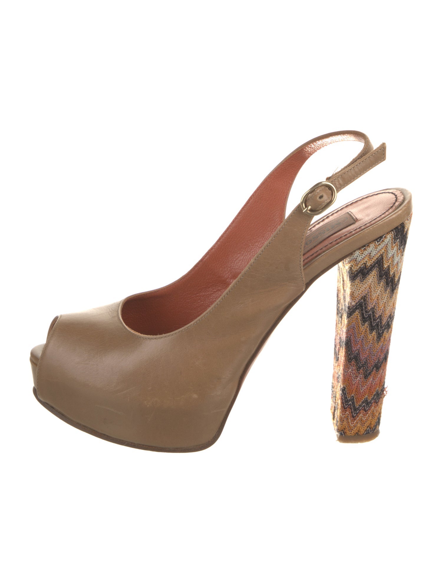 Missoni Leather Slingback Pumps