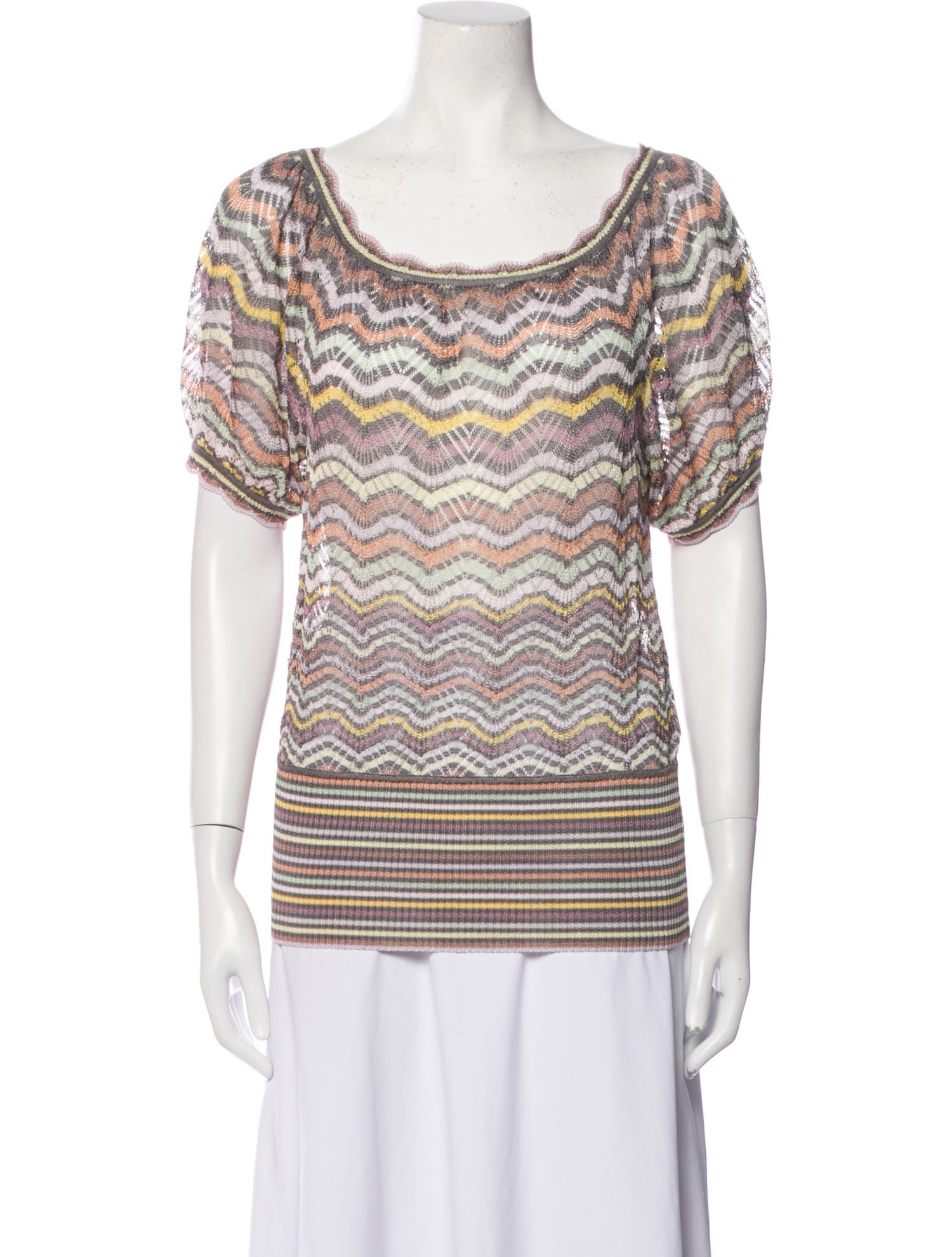 Missoni Striped Scoop Neck T-Shirt