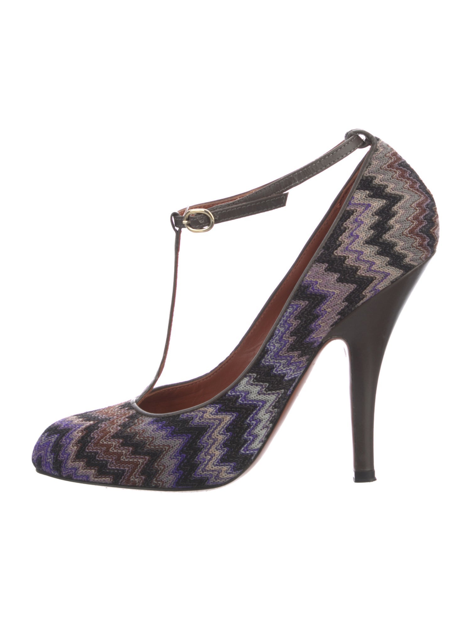Missoni Striped T-Strap Pumps