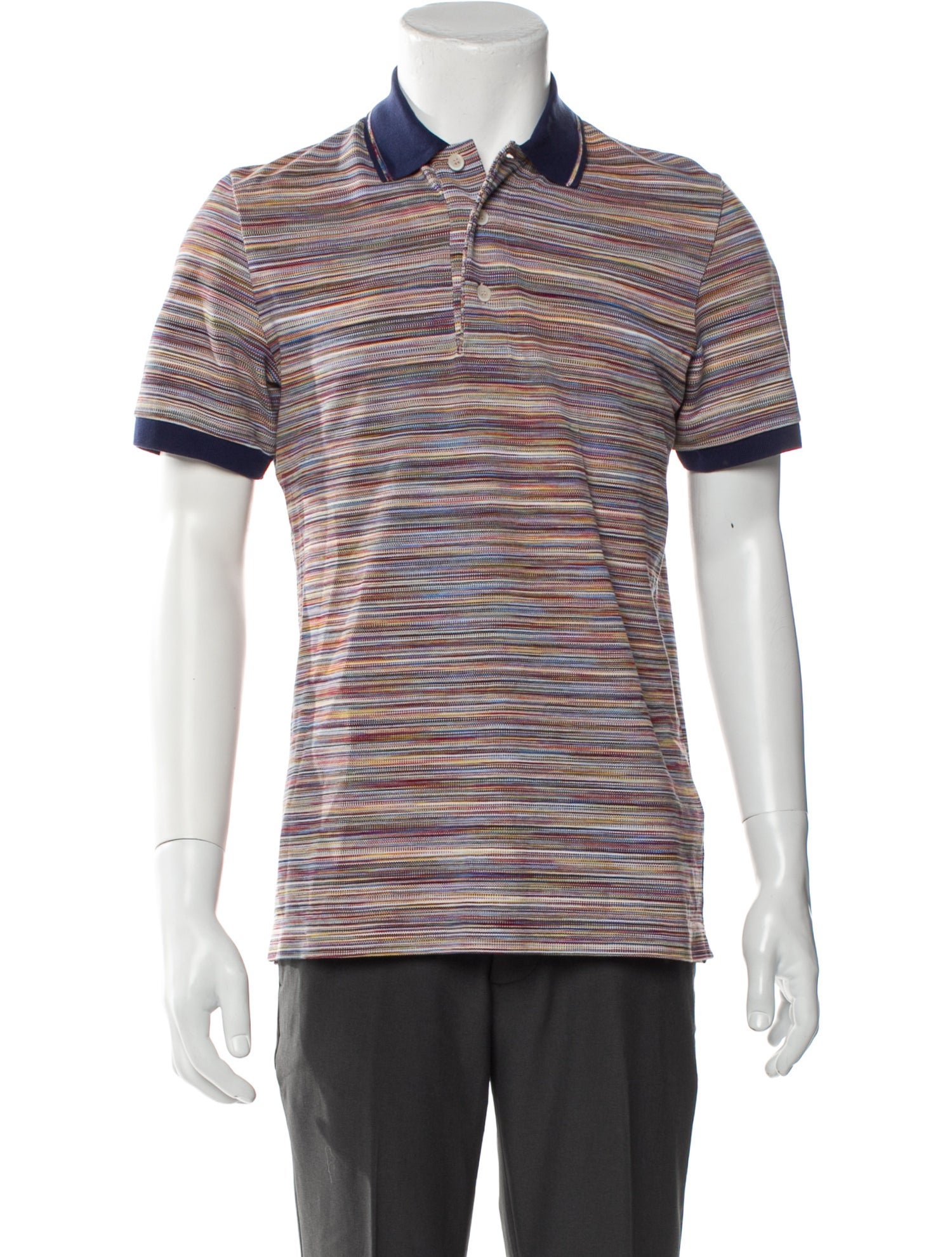 Missoni Striped V-Neck Polo Shirt