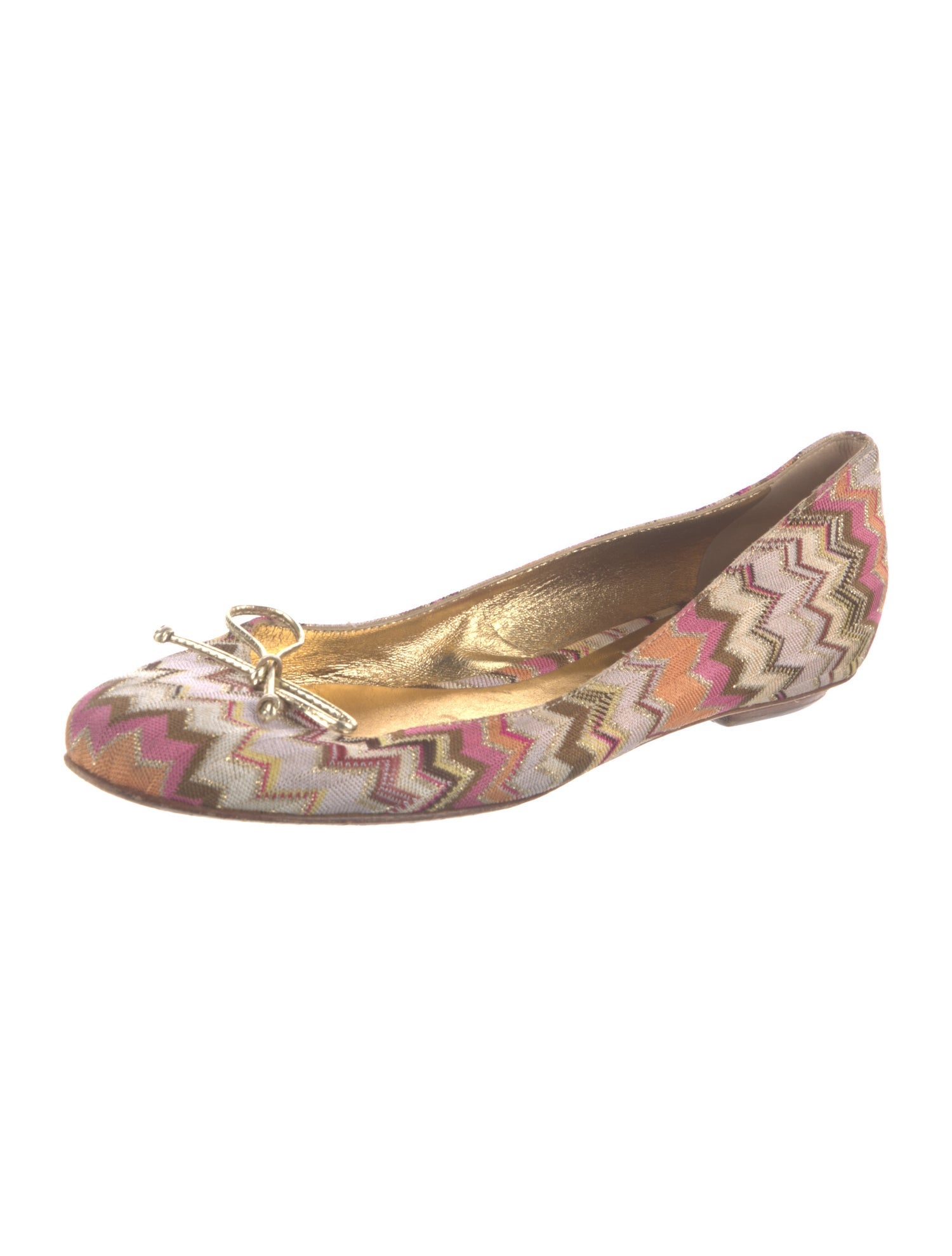 Missoni Striped Glitter Accents Ballet Flats