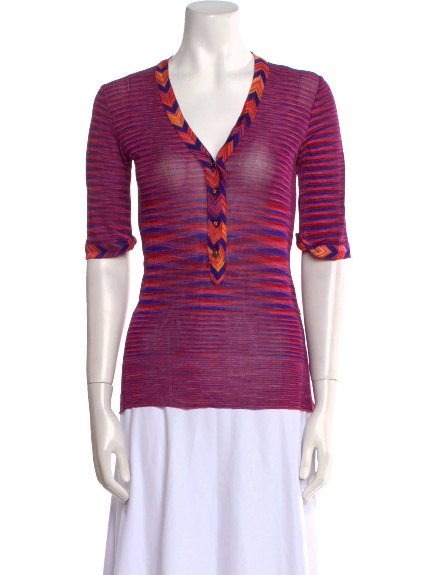 Missoni Striped V-Neck Polo