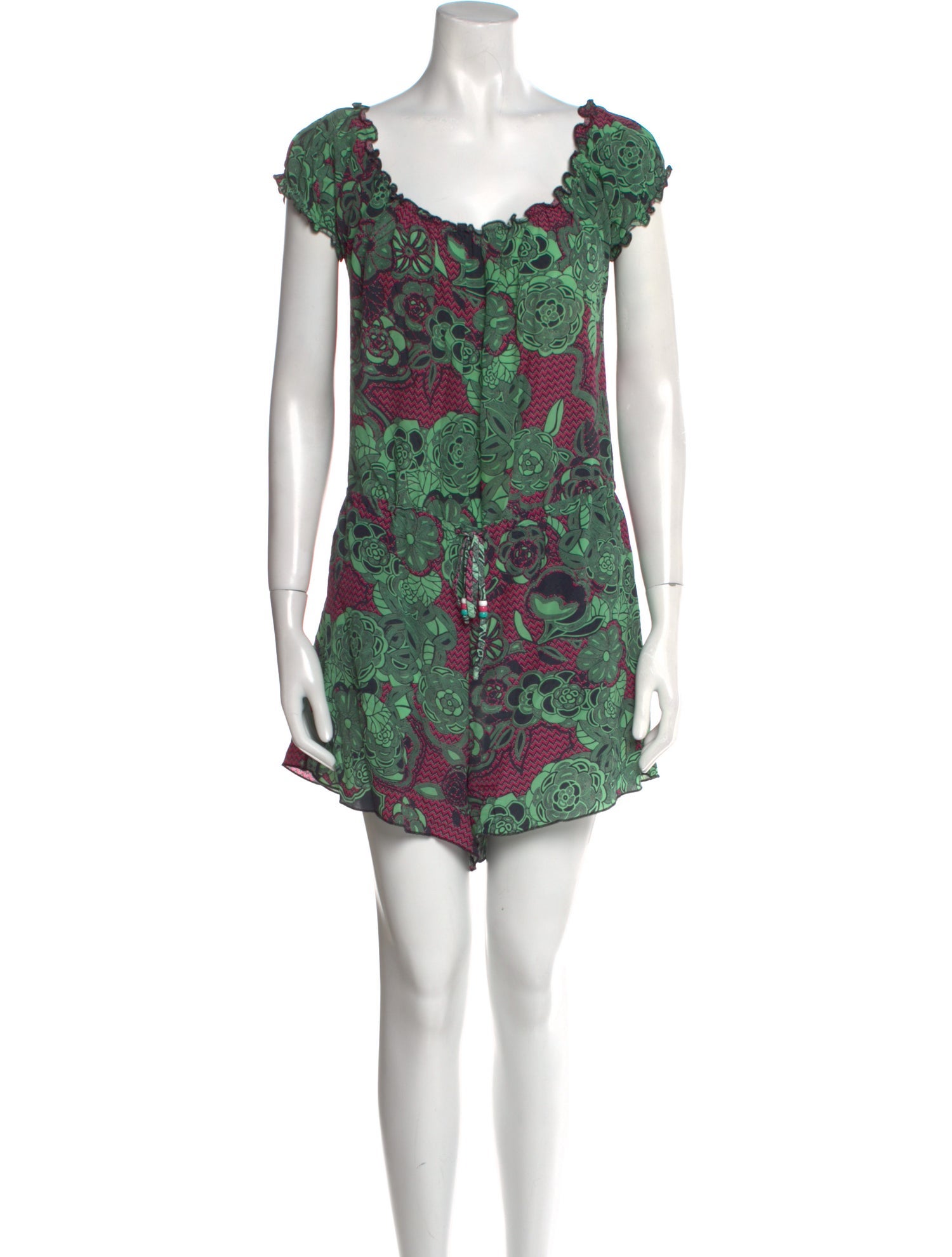 M Missoni Silk Floral Print Romper